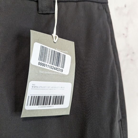 Everlane Chino Pants Mens Size 28 x 30 Gray Uniform Performance Modern Fit NEW - Picture 7 of 12